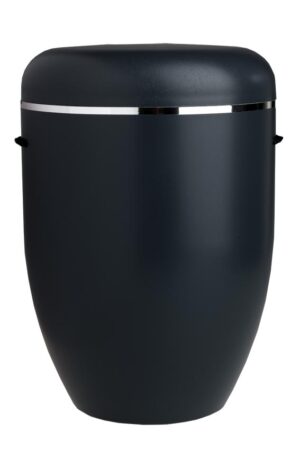 Urne anthrazit, Dekorring silber 21101