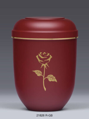 21826 R-GB  Rot, Rose und Goldband
