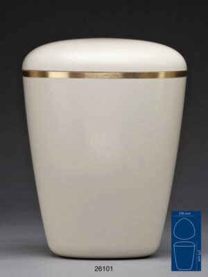 26101  Cremeweiß Goldband