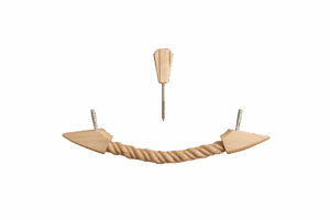 351/E Holzgriffe mit Seil, Eiche roh
