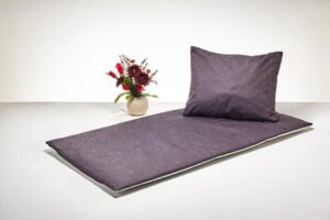 664132    Baumwoll-Satin anthrazit, Dreiecke