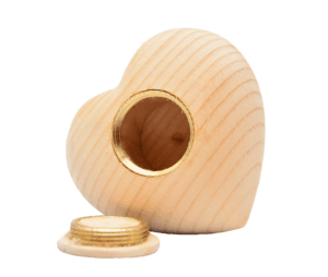 82511 - Erinnerungstück “Heart”, Zierbel 7 cm, mit Fach und Schraubverschluß