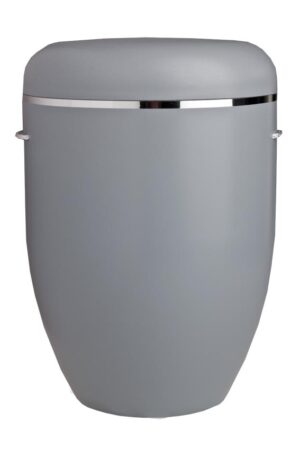 Urne grau, Dekorring silber 51101