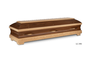LG 390  Tannentruhensarg Olivenesche, Nussbaum furniert