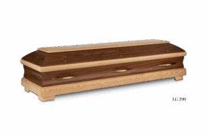 LG 390  Tannentruhensarg Olivenesche, Nussbaum furniert