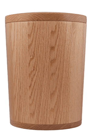 SA-3110 Holzurne, einfache Form, Eiche, natur lackiert