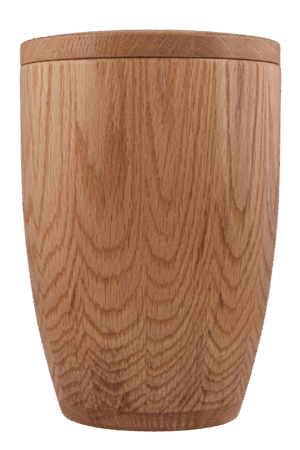 SA-3710 Holzurne, moderne Form, Eiche, natur lackiert