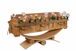 BL/L1 GERMAN Sarg ECO Blumenband - ORIGINAL - Sackleinen/Jute