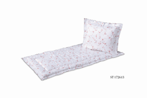 ST 172613    BW-Satin weiß, Röschenranke