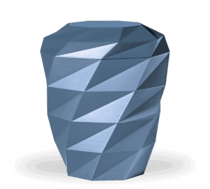 35300 - Naturstoffurne, Gletscherblau, 3D-Druck
