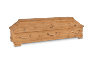 LG 356/RHG Kieferntruhensarg rust. hell gebürstet mit Ästen