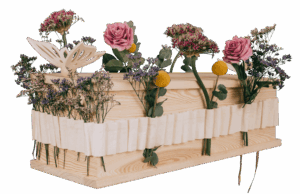 BL/KS-1 ECO Blumenband Kindersarg - ORIGINAL - ungebleichte Baumwolle