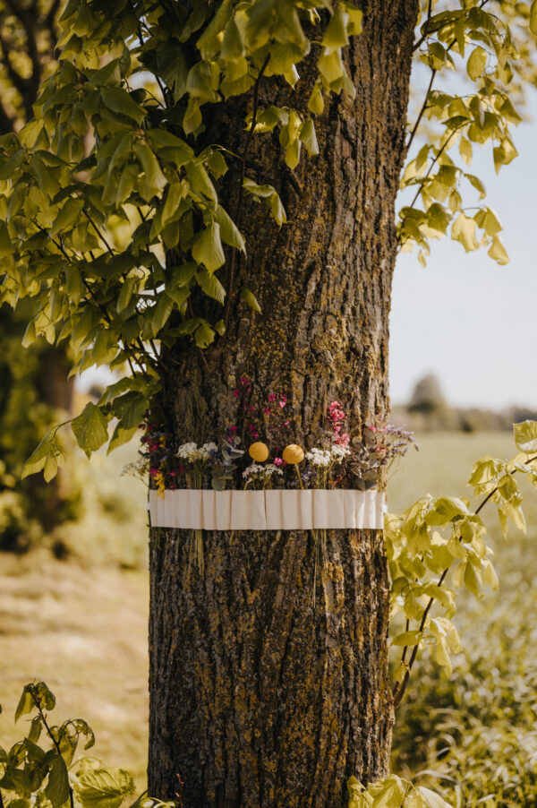BL/BAUM-2 ECO Blumenband - ORIGINAL -ungebleichte Baumwolle – Bild 2