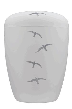 15 FH-2051/D86  Biourne, weiß-matt lackiert, Design 'Schwalben'