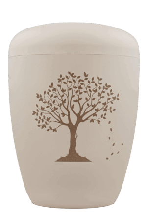 15 FH-5009  Biourne, glint-seashell lackiert, Lasergravur "Baum"