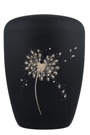 15 FH-5015-S  Biourne, glint-stonegrey lackiert, Lasergravur "Pusteblume" m. Strass
