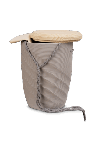 Umdrehung - grau mit Tannen Deckel