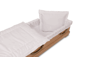 583 K-W-SET  Kartonausschlag weiß, inkl. PT-Garnitur und gefülltes Kissen