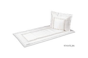 ST 61472 BA  Atlas creme, Satin- band messing