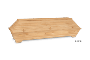 K 13/BU  Kiefernsarg 1Stab Buche foliert inkl. 6 feststehende Holzgriffe inkl. Innenausschlag Einfach