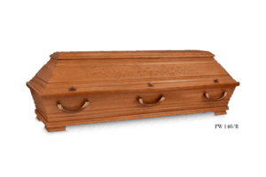 PW 140T/R  Paulowniasarg rustikal Buche, doppeltes Deckblatt, Rosenschitzung, 2Stabkehl.