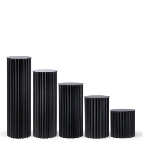 SET Papier-Säule-Römisch Schwarz 40cm, 60cm, 80cm, 100cm, 120cm