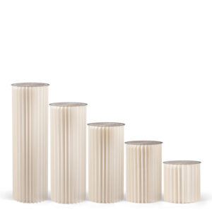 SET Papier-Säule-Römisch Creme 40cm, 60cm, 80cm, 100cm, 120cm