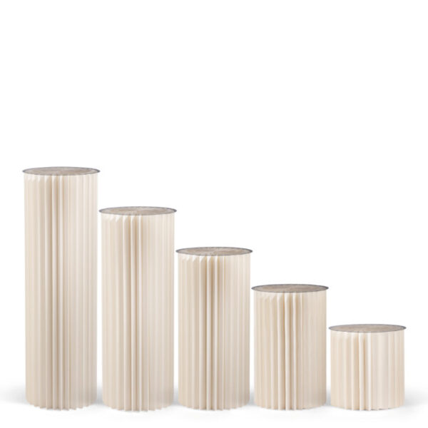 SET Papier-Säule-Römisch Creme 40cm, 60cm, 80cm, 100cm, 120cm