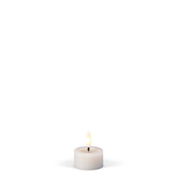 Teelicht, LED-Kerze, Echtwachs, Cream, 2er Paket D 4,5 x 2,5 (inkl. Batterien)