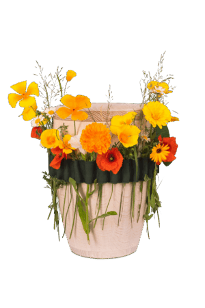 BL/B GRÜN Urne ECO Blumenband - ORIGINAL - Baumwolle