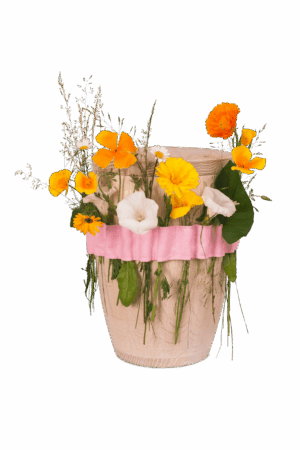 BL/B ROSA Urne ECO Blumenband - ORIGINAL - Baumwolle