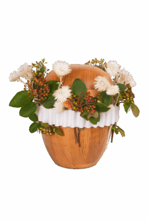 BL/B2 WEIß Urne ECO Blumenband - ORIGINAL - Baumwolle