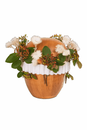 BL/B WEIß Urne ECO Blumenband - ORIGINAL - Baumwolle