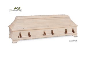 E 110/GW  Eichentruhensarg massiv weiß
