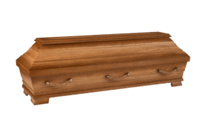 E 660/PAT  Eichensarg massiv pat. 2-Stabkehlung