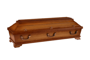 TE 13/A  Eichentruhensarg altd. mit Buchdeckel