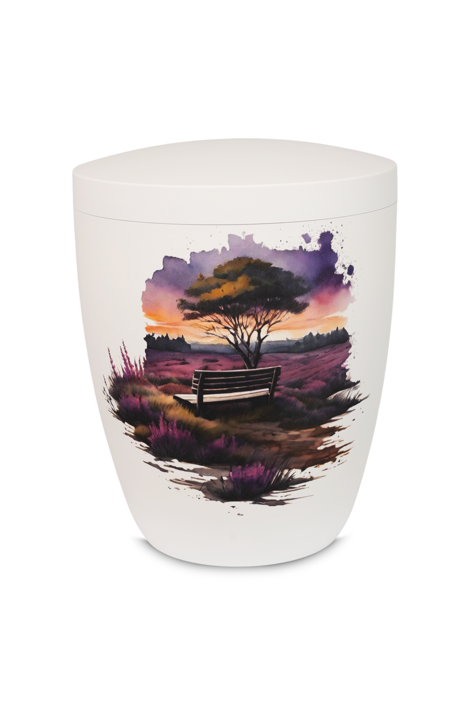 Heide mit Bank Urne  16 FH-2051-6