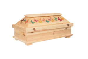 KS-1 roh Kindersarg roh 60 cm  Motiv Schmetterlinge